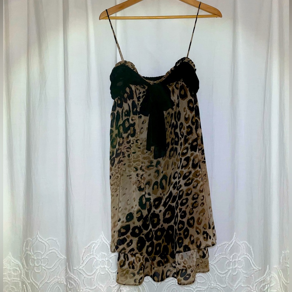 Zara Basics leopard print short dress